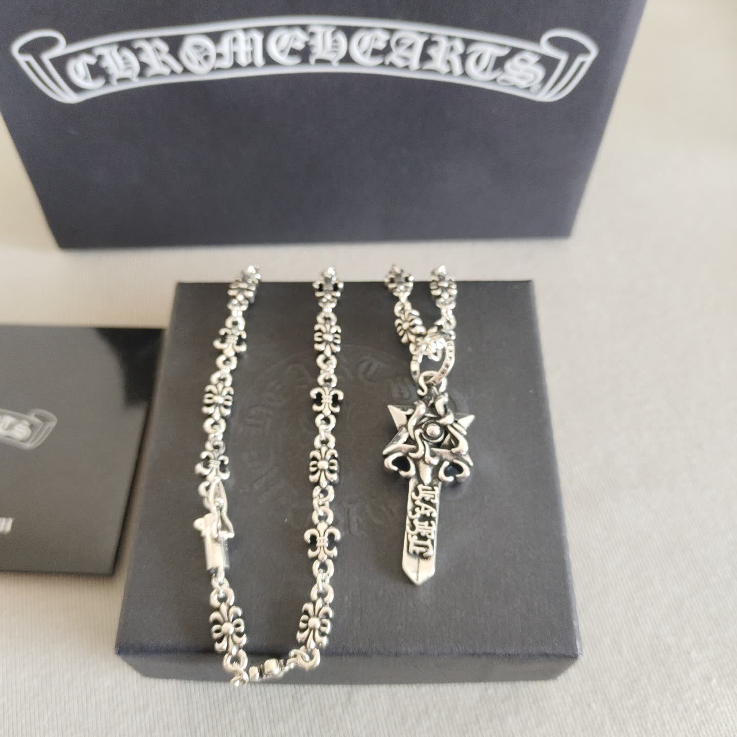 Chrome Hearts Chromecarts Silver Key Pendant Necklace Chrome Hearts Chromecarts Silver Key Pendant Necklace
